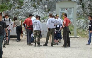 les jeunes à l'échauffement