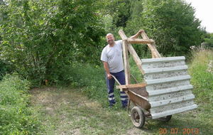 Pose du 1er chassis.