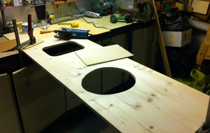 Découpes en atelier.