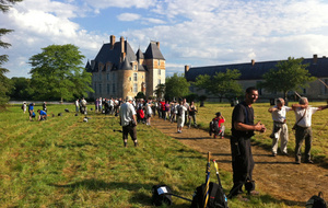Les archers à l'échauffement.