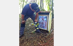 Loulou au contrôle des points.