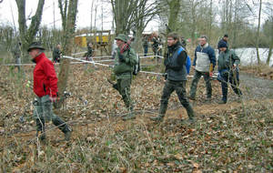 Francine venue d'Arbouans et les archers de Sainte Croix, Hubert, Daniel et Arnaud