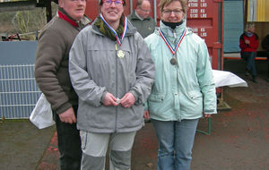 Podium senior dame arc nu avec le président.