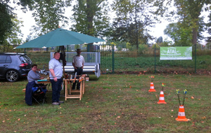 Notre stand avec la nouvelle banderolle.