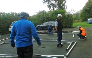 J-1 montage des tentes au cas ou...